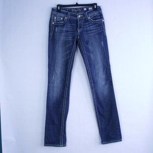 Miss Me Distressed Rhinestones Bling Wings Jeans